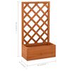vidaXL Garden Trellis Planter Orange 50x25x90 cm Solid Firwood