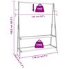 vidaXL Clothes Rack with Shelves 132x45.5x150.5 cm Bamboo