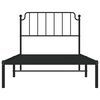 vidaXL Metal Bed Frame without Mattress with Headboard Black 100x190cm
