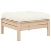 vidaXL 3 Piece Garden Lounge Set with Cream Cushions Solid Pinewood