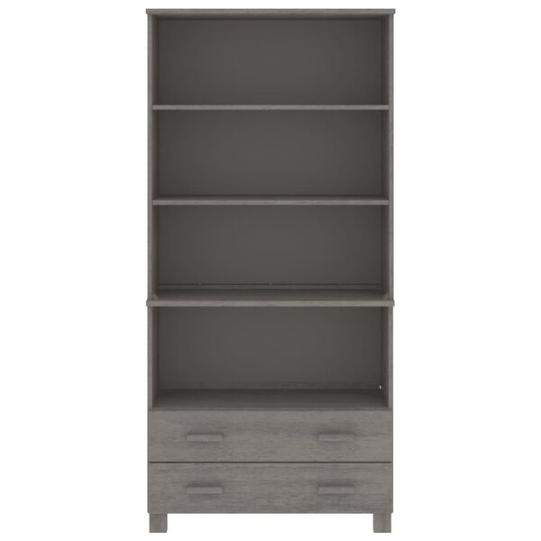 vidaXL Highboard HAMAR Solid Wood Pine Light Grey