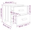 vidaXL Bedside Cabinets HAMAR 2 pcs Dark Grey 40x35x44.5 cm Solid Wood