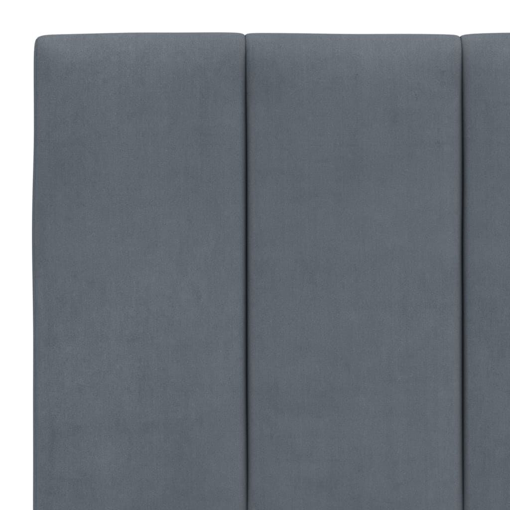 vidaXL Bed Frame with LED without Mattress Dark Grey 152x203 cm Queen Velvet