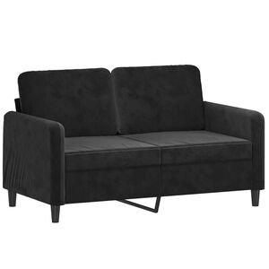 vidaXL 2-Seater Sofa Black 120 cm Velvet