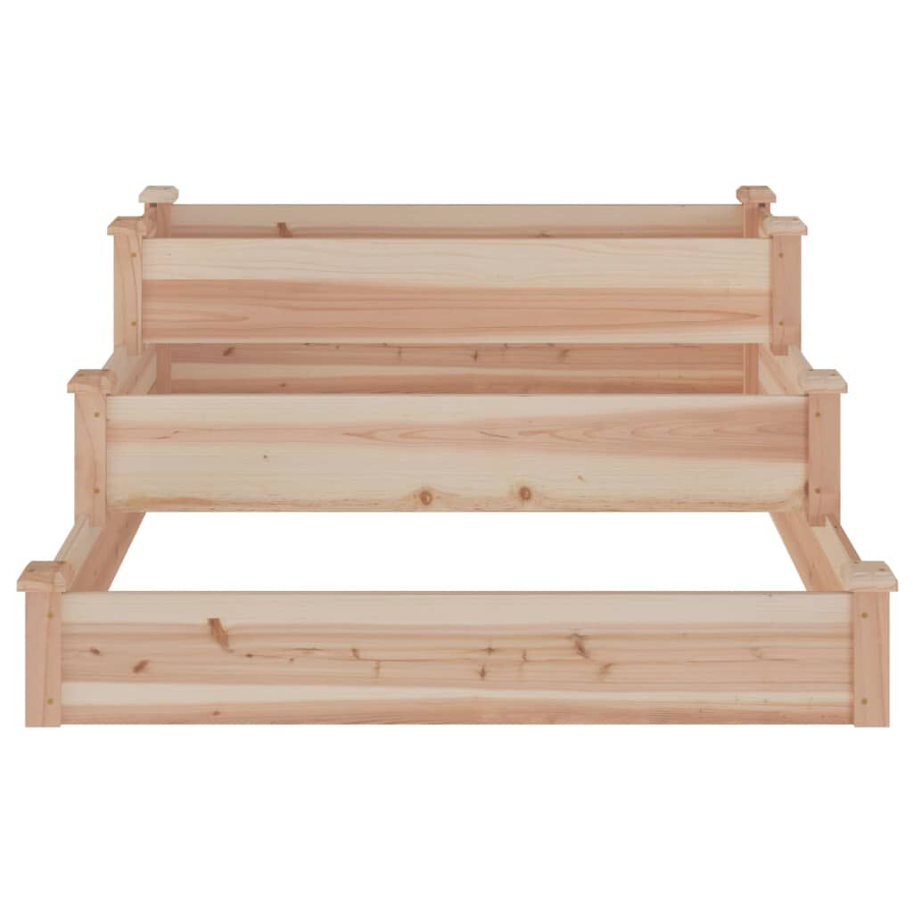 vidaXL Garden Raised Bed 120x120x56 cm Solid Wood Fir