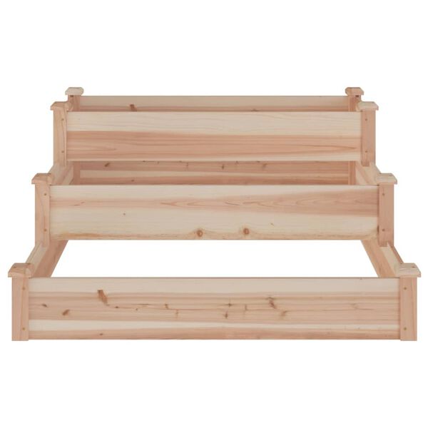vidaXL Garden Raised Bed 120x120x56 cm Solid Wood Fir