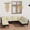 vidaXL 8 Piece Garden Lounge Set with Cushions Poly Rattan Black