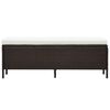 vidaXL 3 Piece Garden Lounge Set with Cushions Poly Rattan Brown