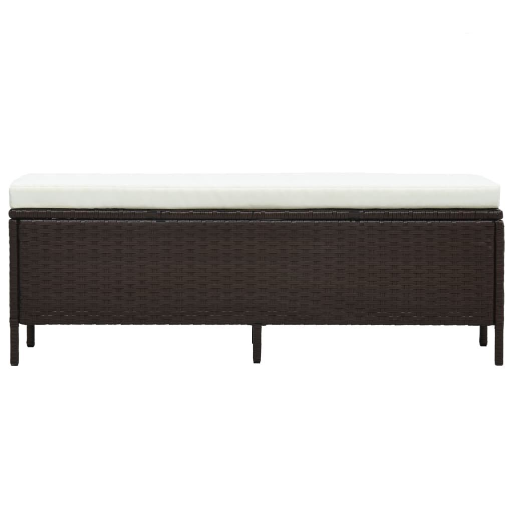 vidaXL 3 Piece Garden Lounge Set with Cushions Poly Rattan Brown