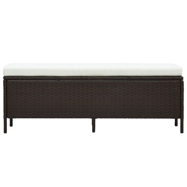 vidaXL 3 Piece Garden Lounge Set with Cushions Poly Rattan Brown