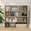 vidaXL Book Cabinet/Room Divider Sonoma Oak 105x24x102 cm