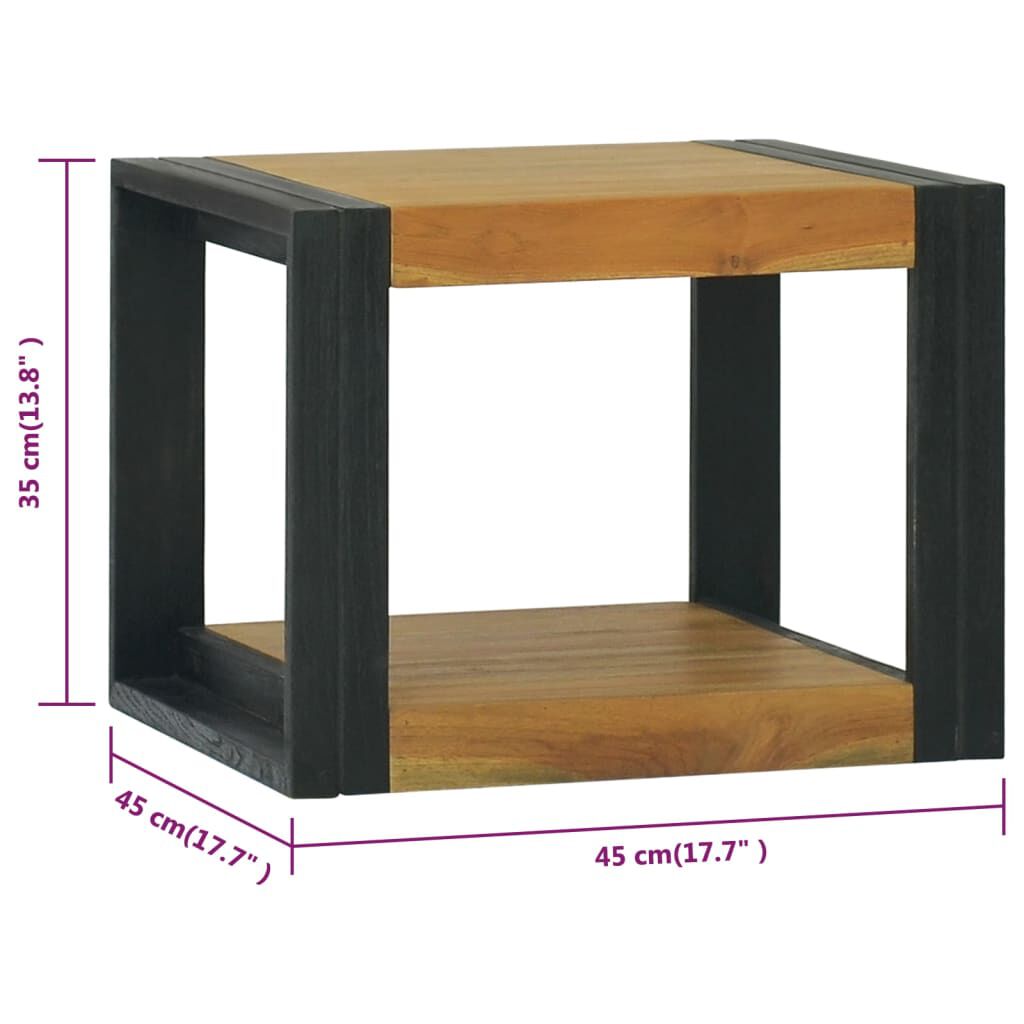 vidaXL Bathroom Cabinet 45x45x35 cm Solid Wood Teak