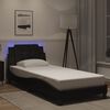 vidaXL Bed Frame with LED without Mattress "Zadar" Black 100x190 cm