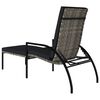 vidaXL Sun Loungers 2 pcs with Footrest PE Rattan Grey