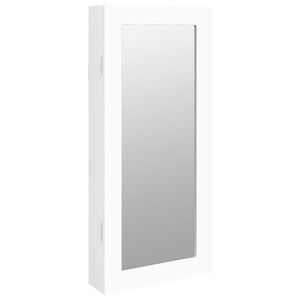 vidaXL Mirror Jewellery Cabinet Wall Mounted White 30x8.5x67 cm