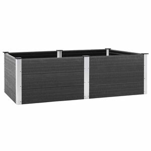 vidaXL Garden Raised Bed 200x100x54 cm WPC Grey