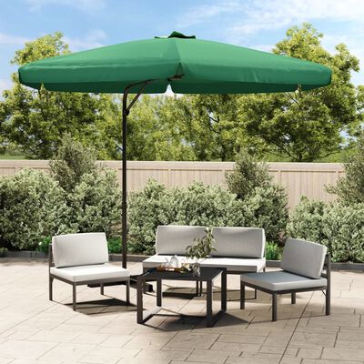 vidaXL Garden Parasol with Steel Pole 300 cm Green