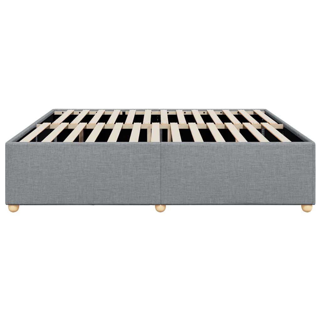 vidaXL Bed Frame without Mattress Light Grey California King Fabric