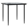 vidaXL 7 Piece Garden Dining Set with Cushions Grey Poly Rattan