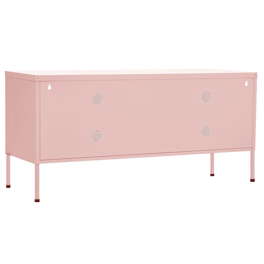 vidaXL TV Cabinet Pink 105x35x50 cm Steel