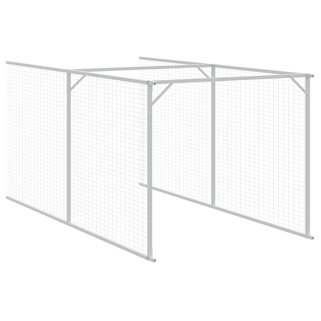 vidaXL Dog House with Roof Anthracite 117x1017x123 cm Galvanised Steel