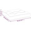 vidaXL Pallet Cushion Red 50x50x12 cm Fabric