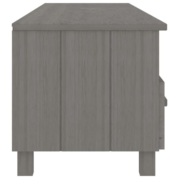 vidaXL TV Cabinet HAMAR Light Grey 158x40x40 cm Solid Wood Pine