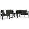 vidaXL Single Sofa with Cushions Aluminium Anthracite