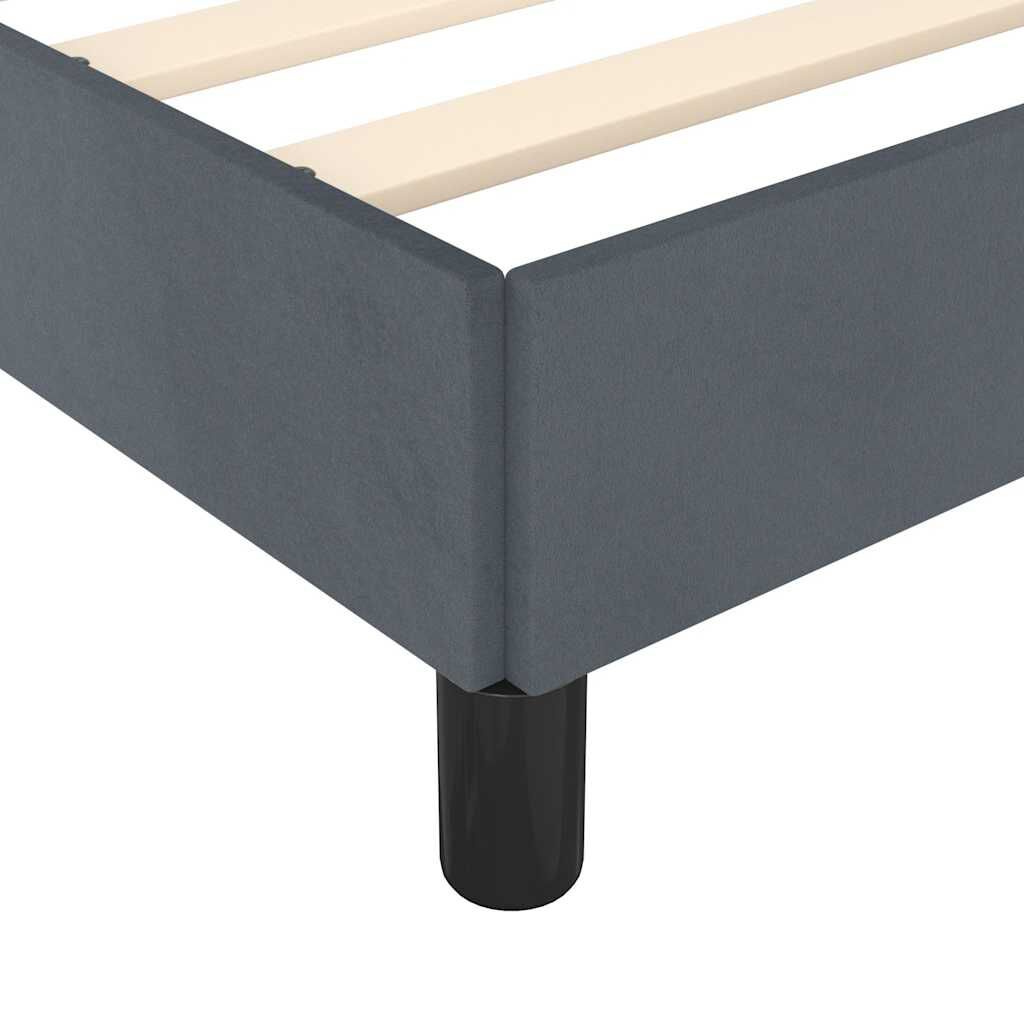 vidaXL Bed Frame without Mattress Dark Grey California King Velvet