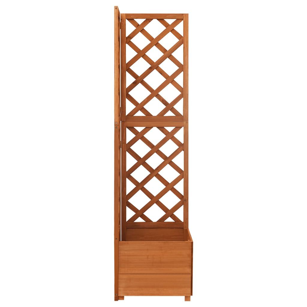 vidaXL Corner Trellis Planter 40x40x150 cm Solid Fir Wood