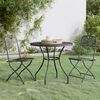 vidaXL 3 Piece Garden Dining Set Expanded Metal Mesh Anthracite