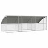 vidaXL Chicken Cage Silver 600 x 200 x 198.5 cm Galvanised Steel