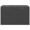 vidaXL Garden Storage Box 180L Black PP Rattan