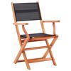 vidaXL 7 Piece Outdoor Dining Set Solid Eucalyptus Wood and Textilene