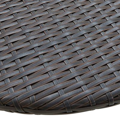 vidaXL Balcony Table Brown 60x60x40 cm Poly Rattan