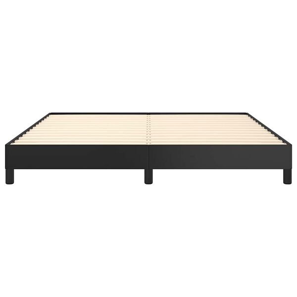 vidaXL Bed Frame without Mattress Black 152x203 cm Queen Faux Leather