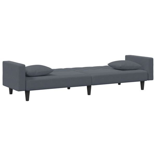 vidaXL 2 Piece Sofa Set with Pillows Dark Grey Velvet