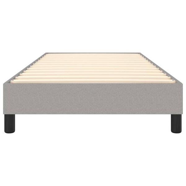 vidaXL Bed Frame without Mattress Light Grey Twin Fabric (US Only)