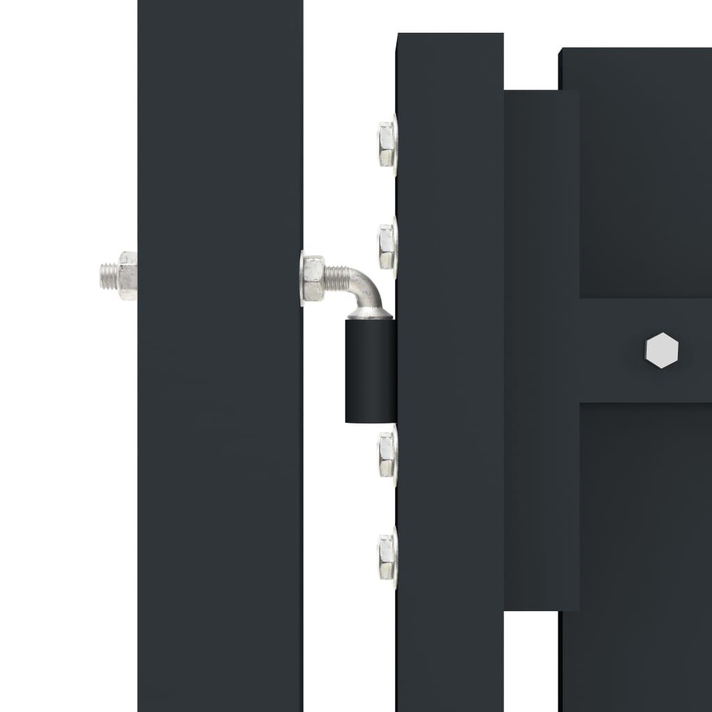 vidaXL Double Door Fence Gate Steel 306x200 cm Anthracite