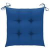vidaXL Garden Chairs with Blue Cushions 8 pcs Solid Teak Wood