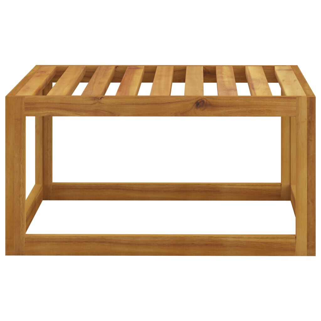 vidaXL 6 Piece Garden Lounge Set with Cushion Cream Solid Acacia Wood