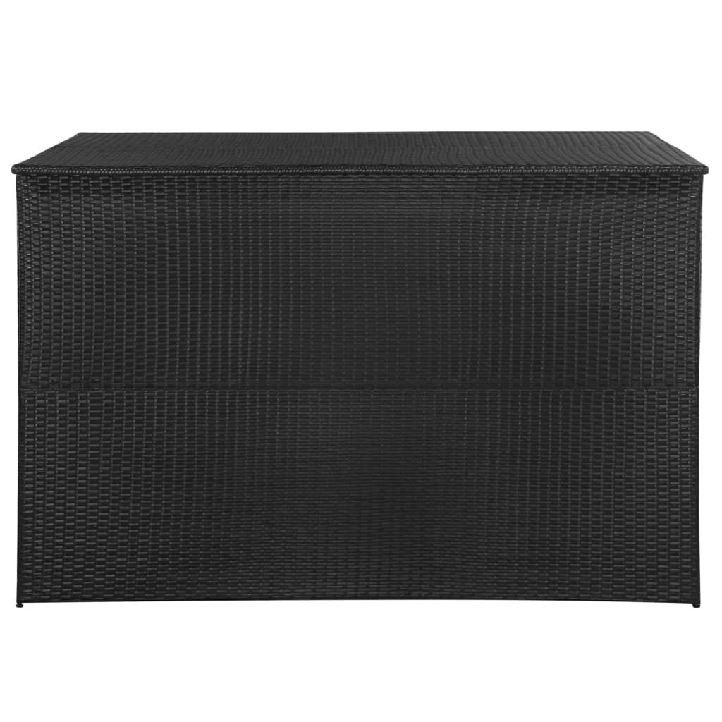 vidaXL Garden Storage Box Black 150x100x100 cm Poly Rattan