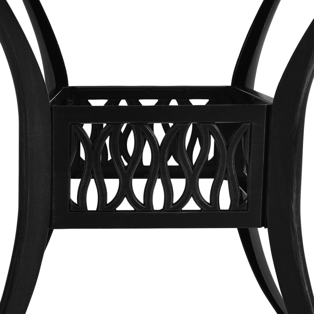 vidaXL 3 Piece Bistro Set Cast Aluminium Black