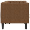 vidaXL Chesterfield Sofa with Bolsters 2-Seater Brown Faux Suede Leather