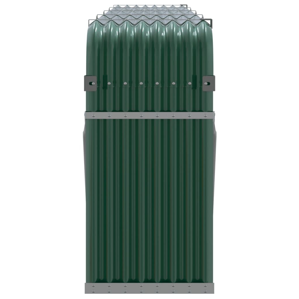 vidaXL Log Holder Green 300x45x100 cm Galvanised Steel