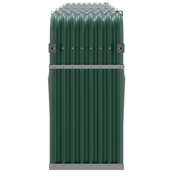 vidaXL Log Holder Green 300x45x100 cm Galvanised Steel