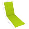 vidaXL Outdoor Deck Chair with Footrest and Cushion Solid Acacia Wood