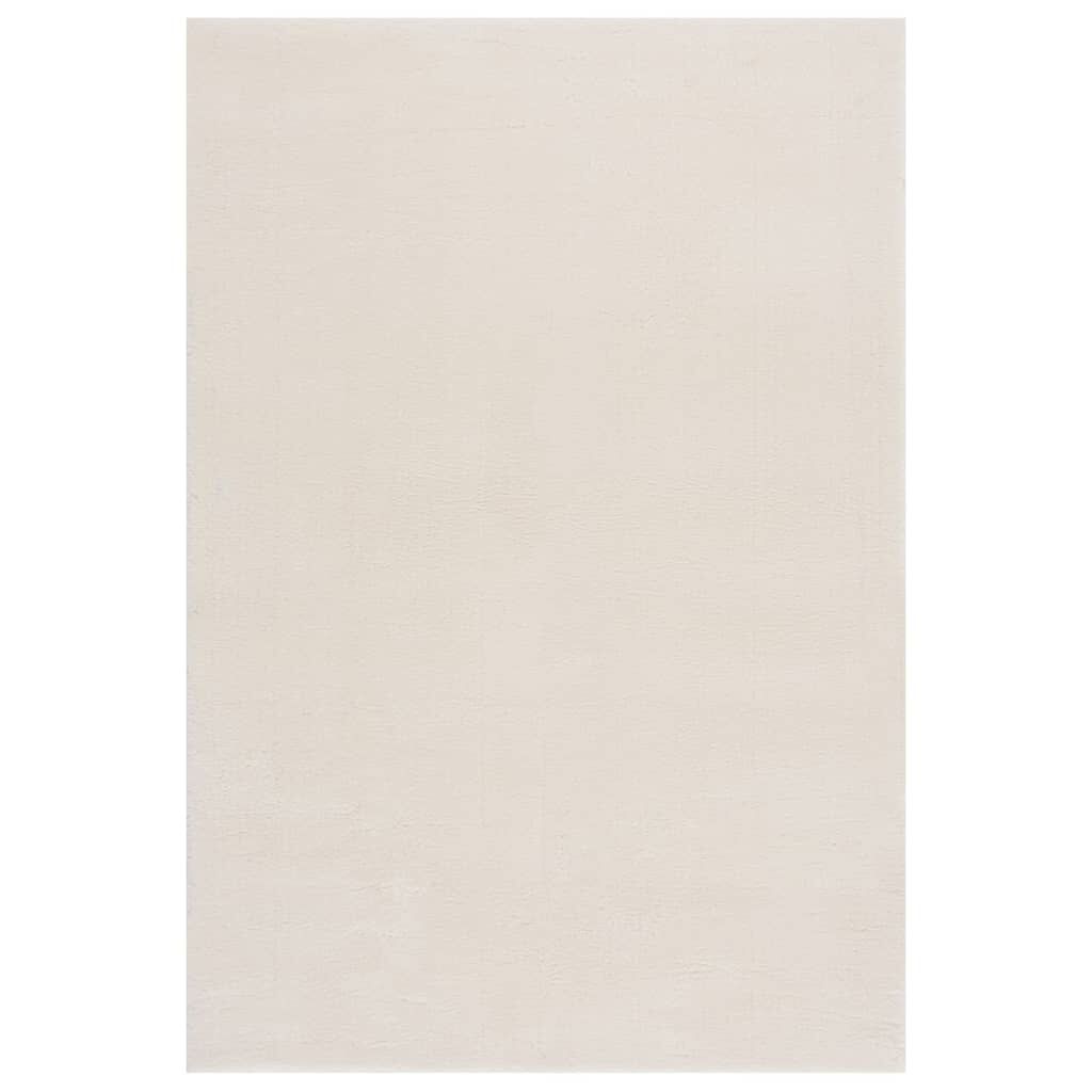 vidaXL Washable Rug Soft Shaggy Cream 160x230 cm Anti Slip