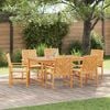 vidaXL Garden Dining Set 7 pcs Brown 150 x 90 x 74 cm
