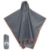 vidaXL Rain Poncho with Hood 2-in-1 Design Grey and Orange 223x145 cm